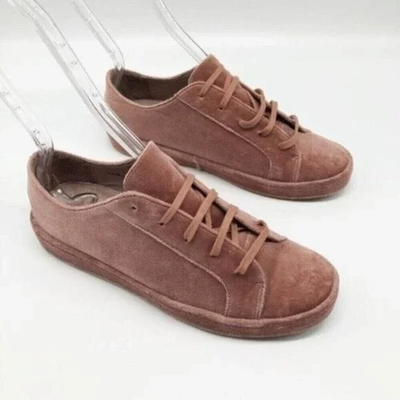 JOIE Daryl Velvet Light Mauve Low Top Sneakers - Picture 2 of 8